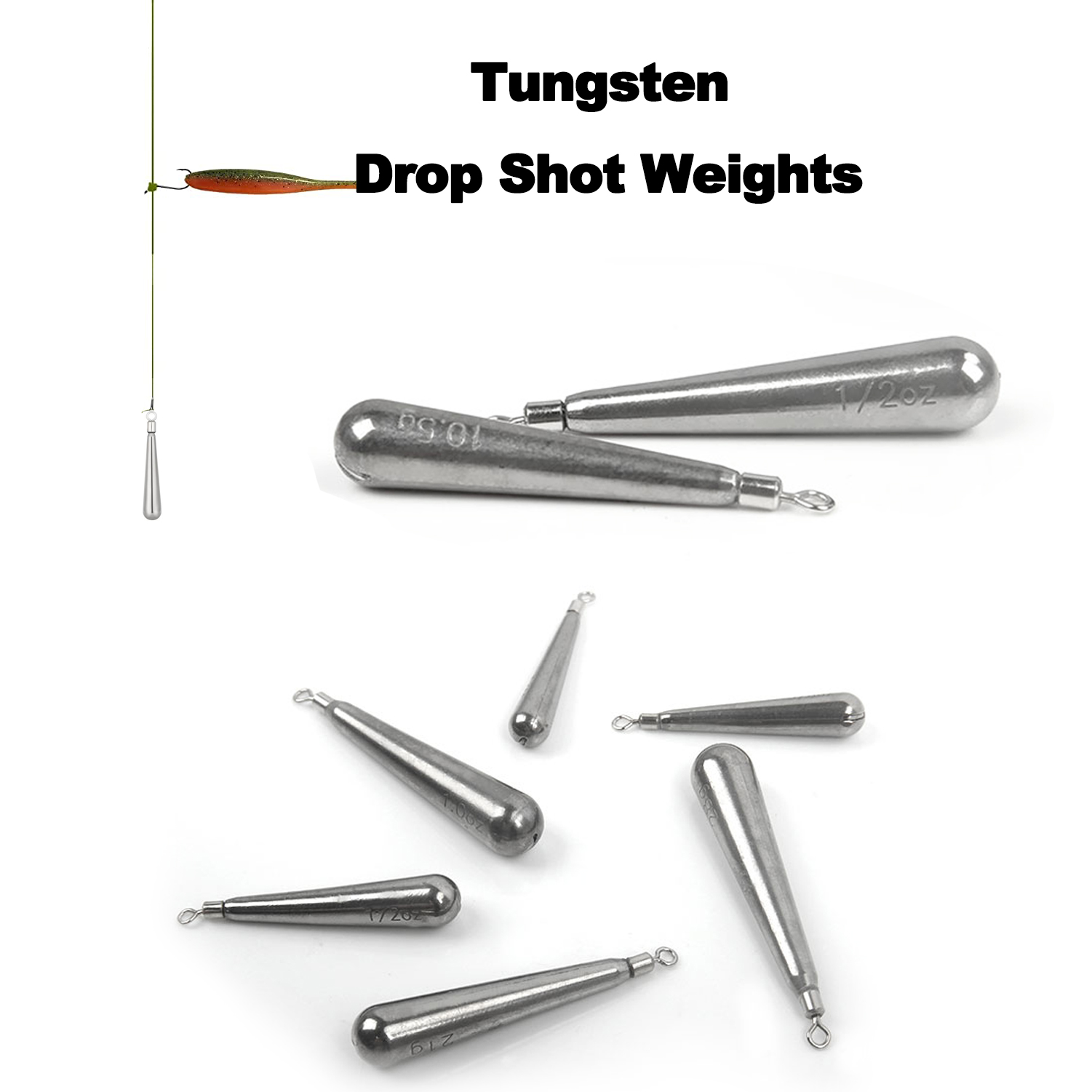Tungsten Drop Shot Weights 3.5 - Tungsten Sinkers ulasan dan harga