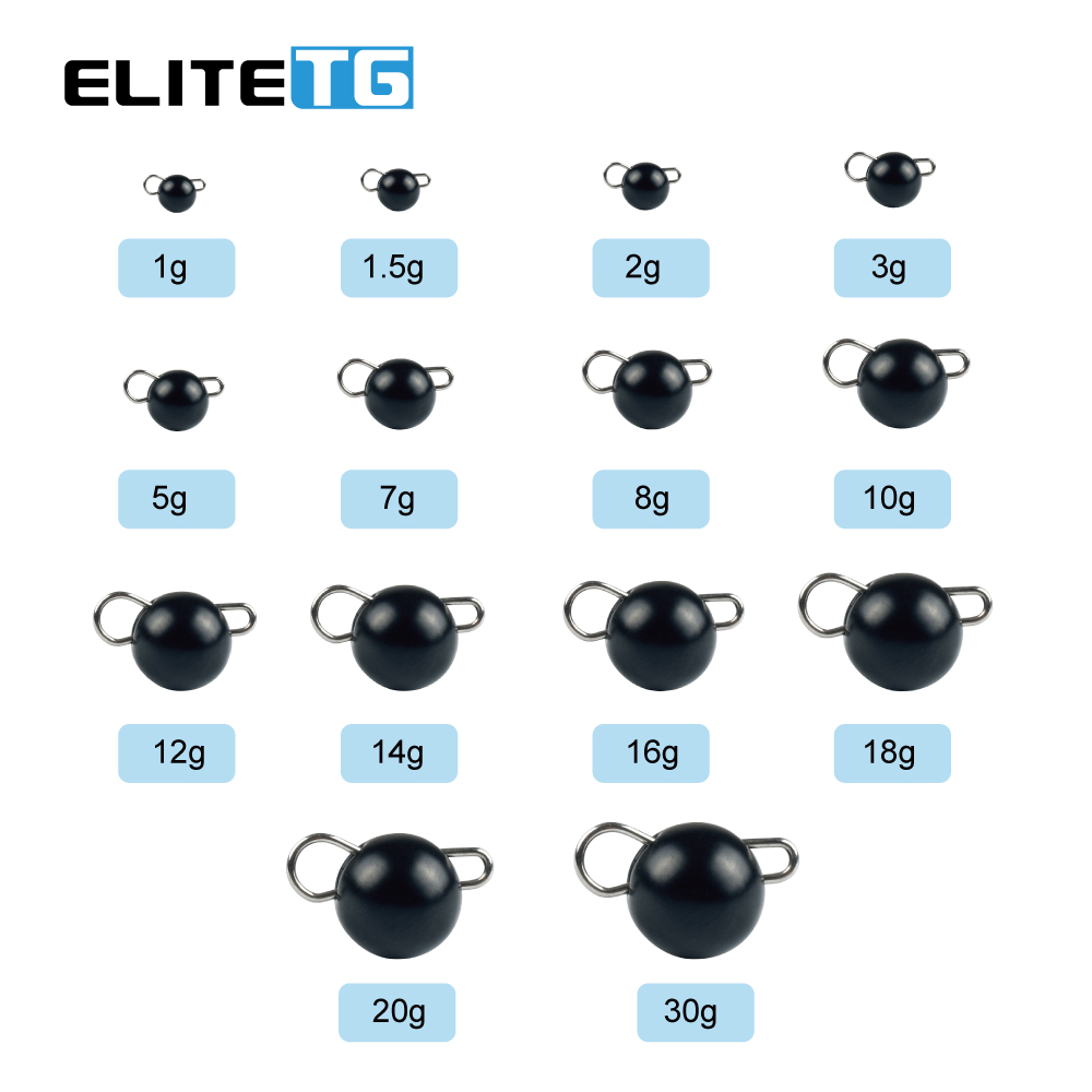 Elite TG 10Pcs Black Cheburash - Tungsten Sinkers ulasan dan harga