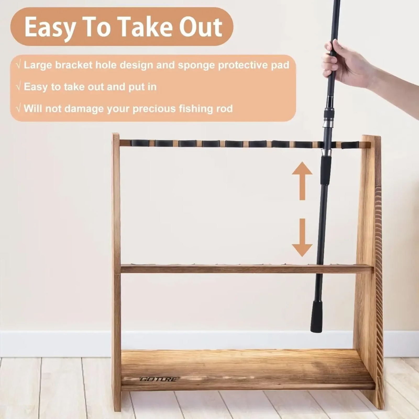 Goture Carbonized Pine Wood Fi - Carbon Fishing Rod ulasan dan harga