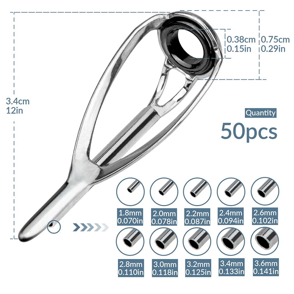 THKFISH 50pcs Fishing Rod Guid - Fishing Equipment Guide ulasan dan harga