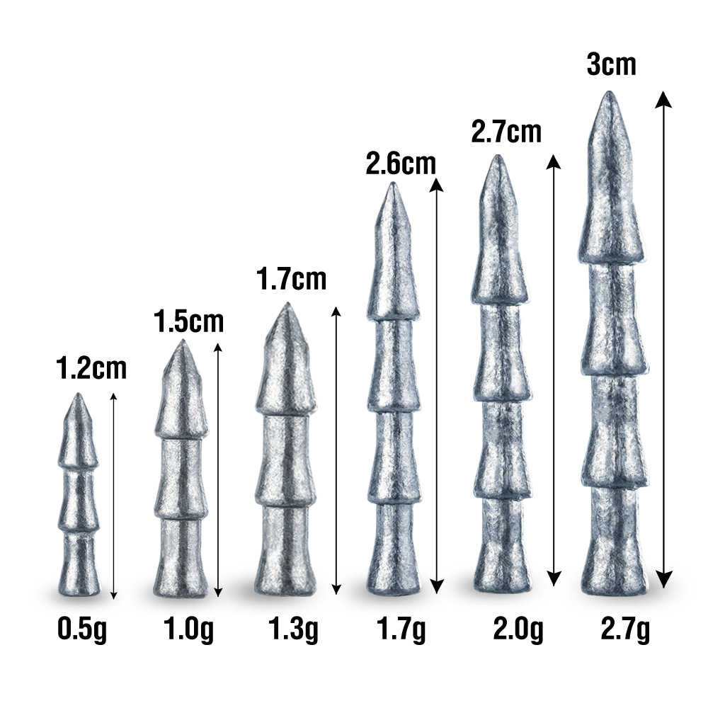 LHFSH 10Pcs Nail weights Sinke - Bass Fishing Lure ulasan dan harga