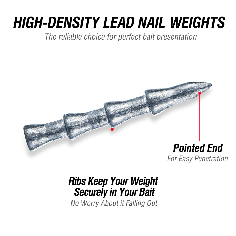 LHFSH 10Pcs Nail weights Sinke - Bass Fishing Lure ulasan dan harga