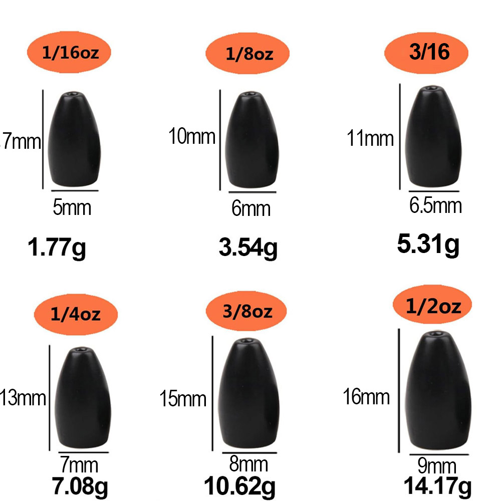 Tungsten Steel Fishing Weights - Tungsten Sinkers ulasan dan harga
